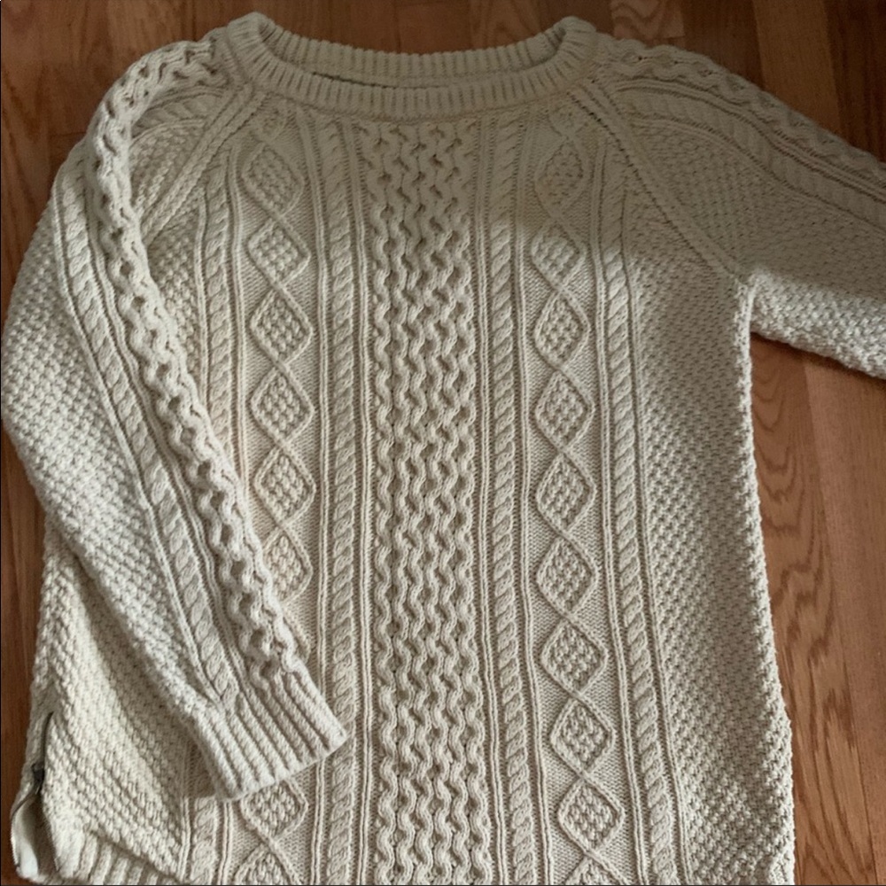 LL Bean Signature Cotton Fisherman Tunic Sweater